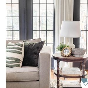 Morgan Home square fringe pillow cover in sage